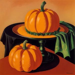 Vibrant Harvest: Colorful Autumn Pumpkin Decoration