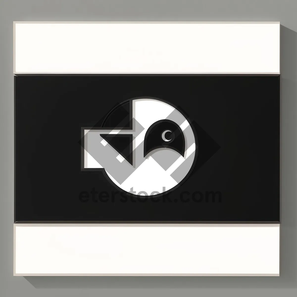 Picture of Modern Graphic Icon: Shiny Black Design Button