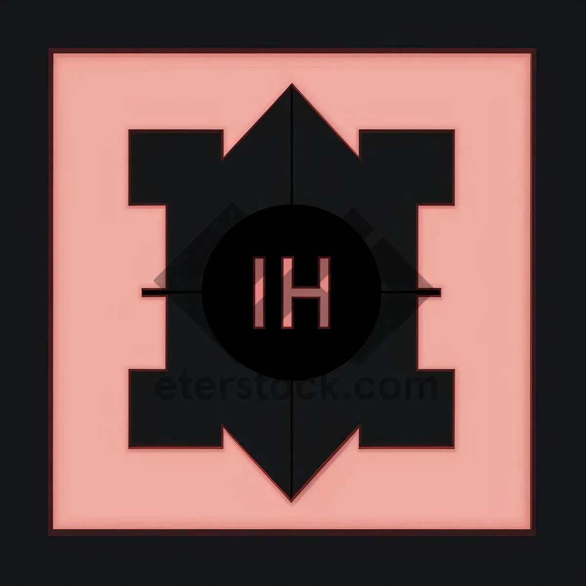 Picture of Black excavation button icon - mine symbol.