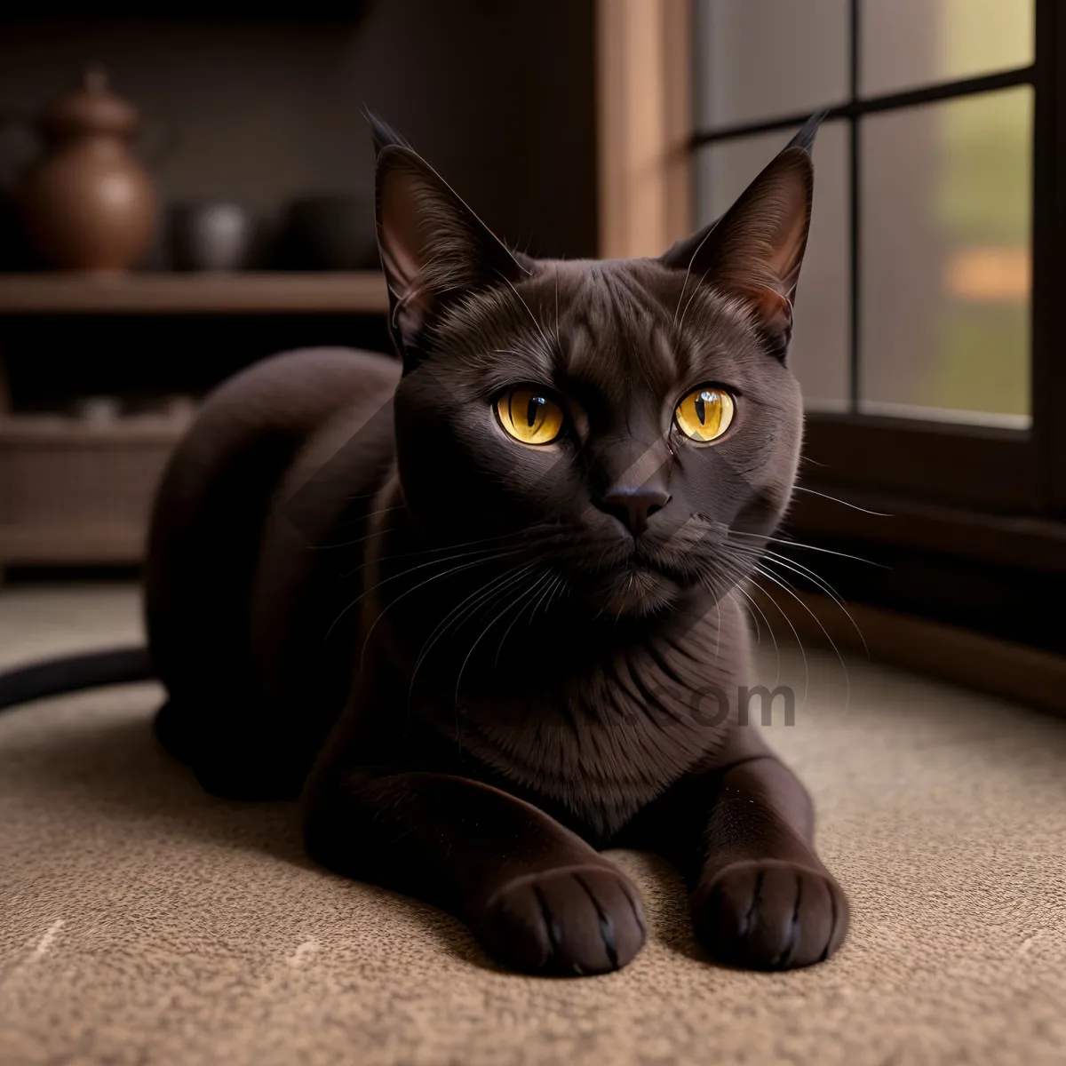 Picture of Cute Gray Tabby Kitty with Curious Eyes