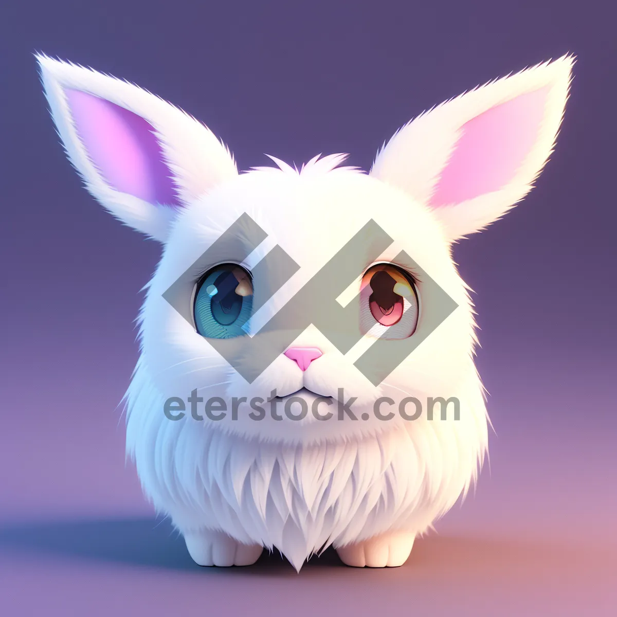 Picture of Adorable Bunny with Fluffy Ears