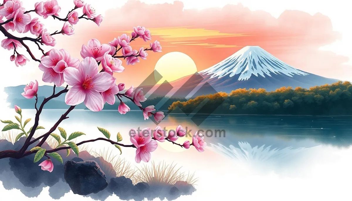 Picture of Japanese Cherry Blossom Wallpaper Design