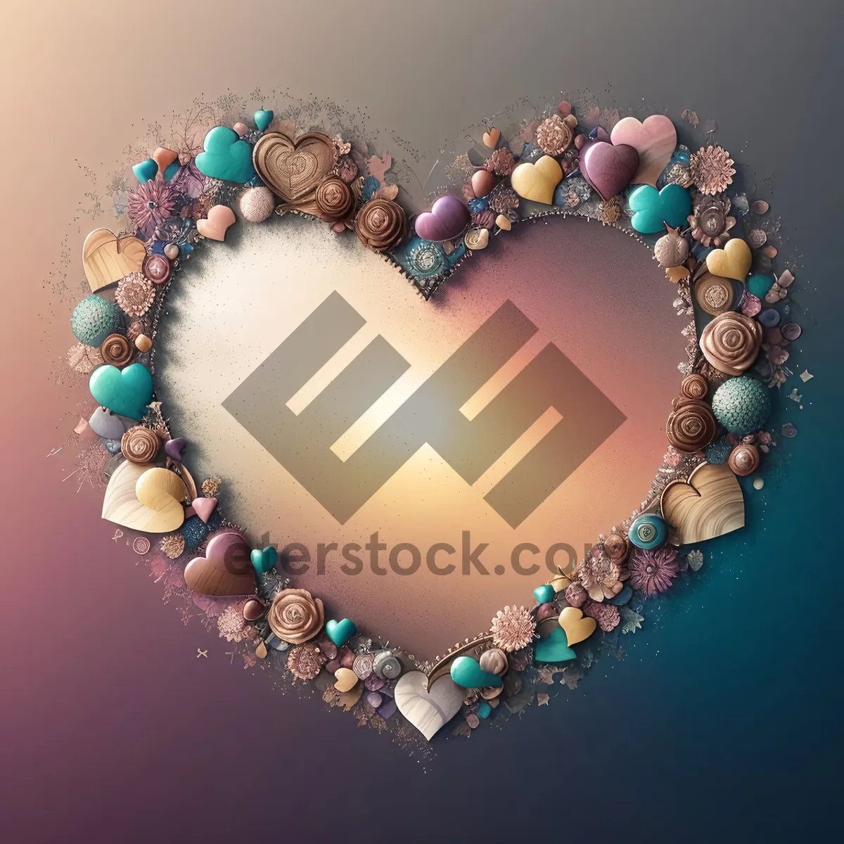 Picture of Shiny Heart Adornment - Luxury Jewelry Decoration