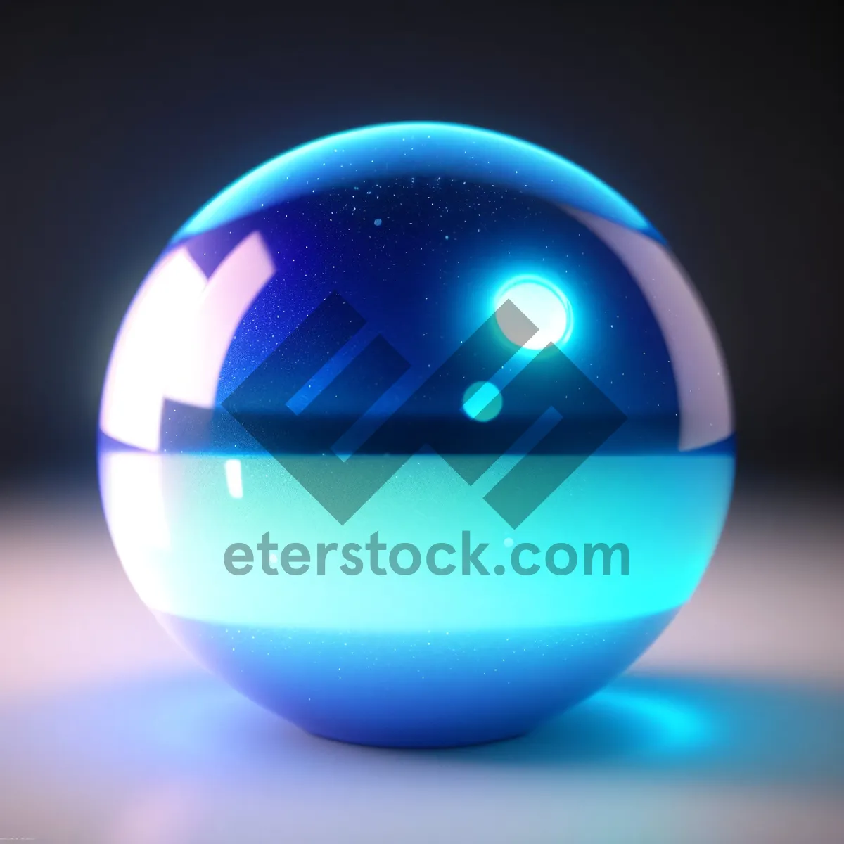 Picture of Globe Icon: Elegant Glass Sphere Button