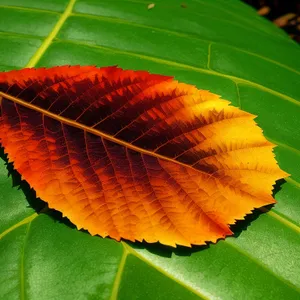 Insect Lacewing on Sumac Leaf