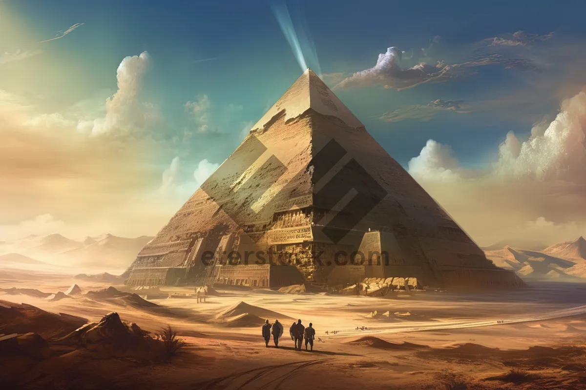 Picture of Ancient Egyptian Pyramid in the Desert Landscape