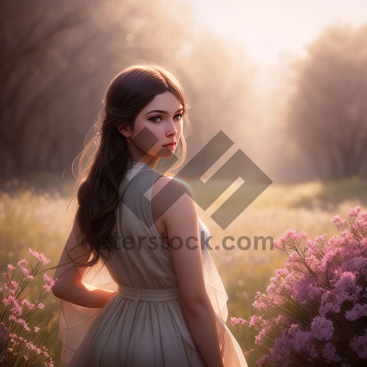 Picture of Beaming Beauty in Summer Fashion - Outdoor Portrait