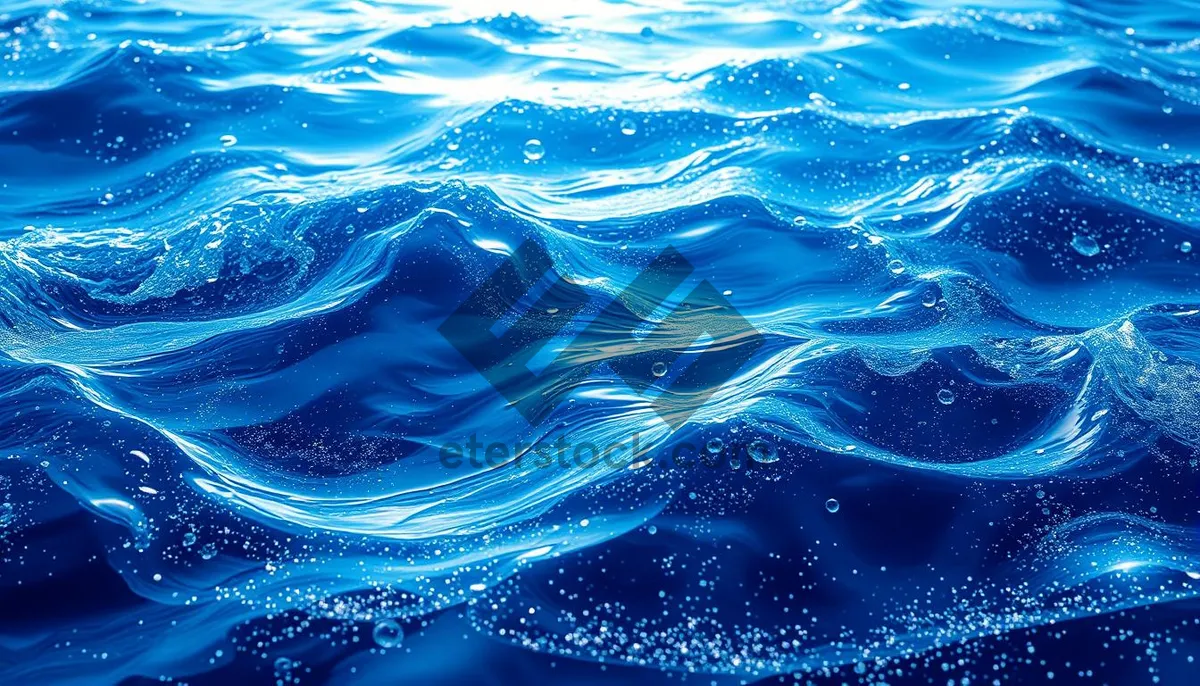 Picture of Ocean wave reflecting sky creating clean backdrop