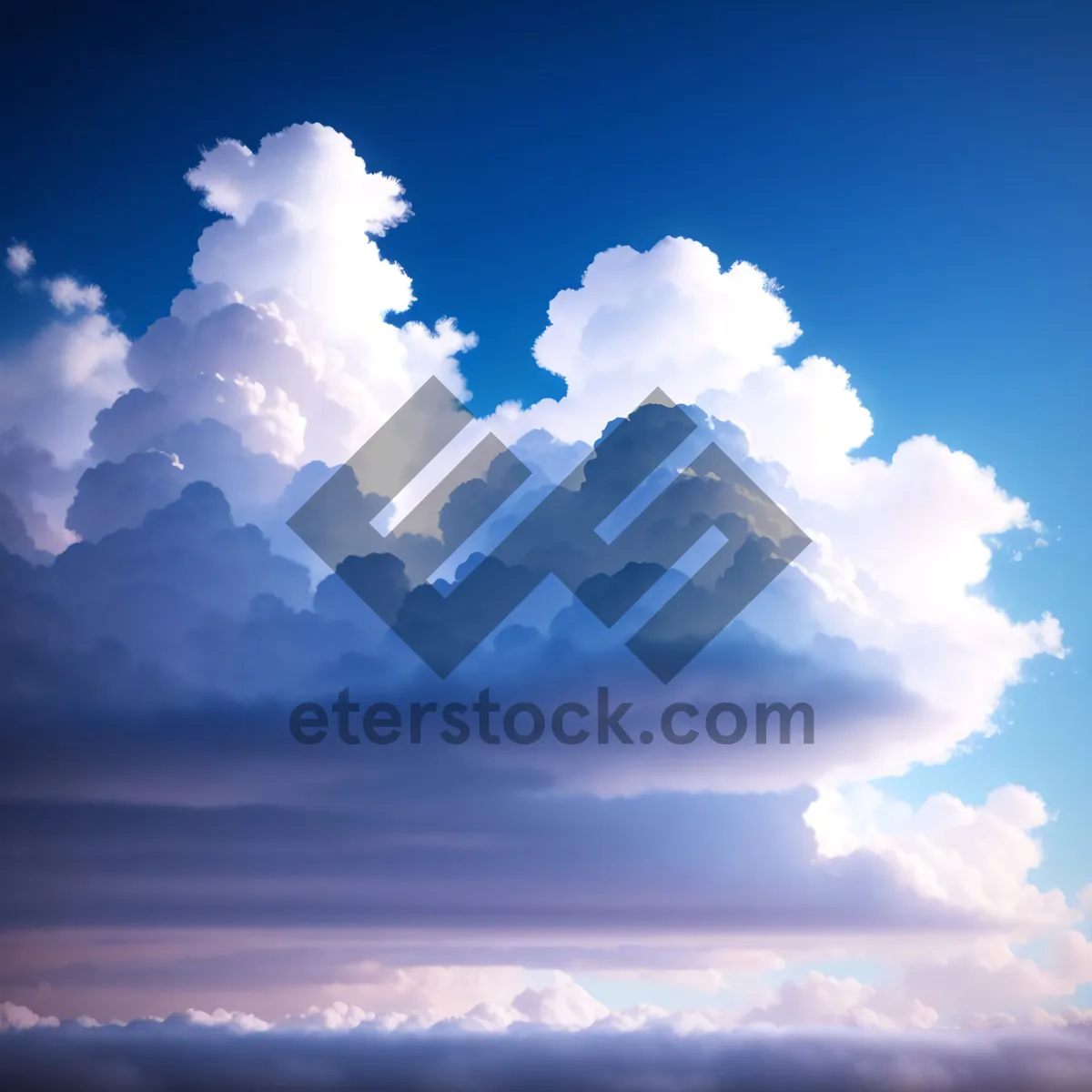 Picture of Vibrant Cloudscape with Clear Blue Sky