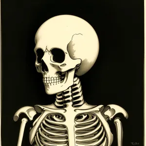 Scary Skeletal Sculpture - Frightening Bone Figure