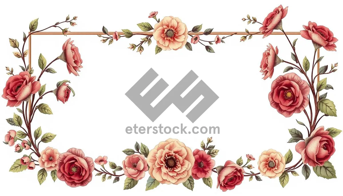Picture of Floral Japanese Branch Pattern - Ornate Silhouette Design