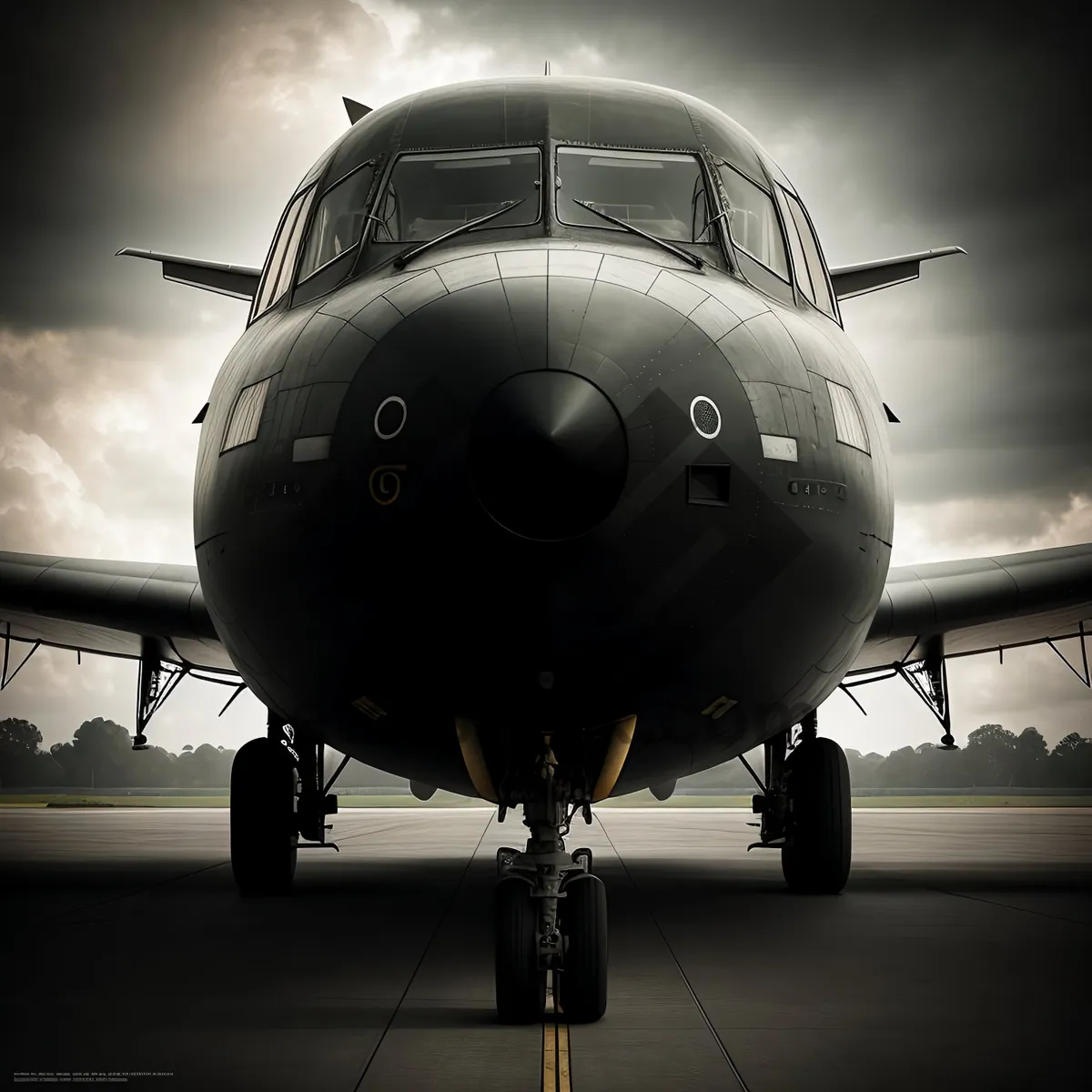 Picture of High-Flying Airliner Soaring in the Sky