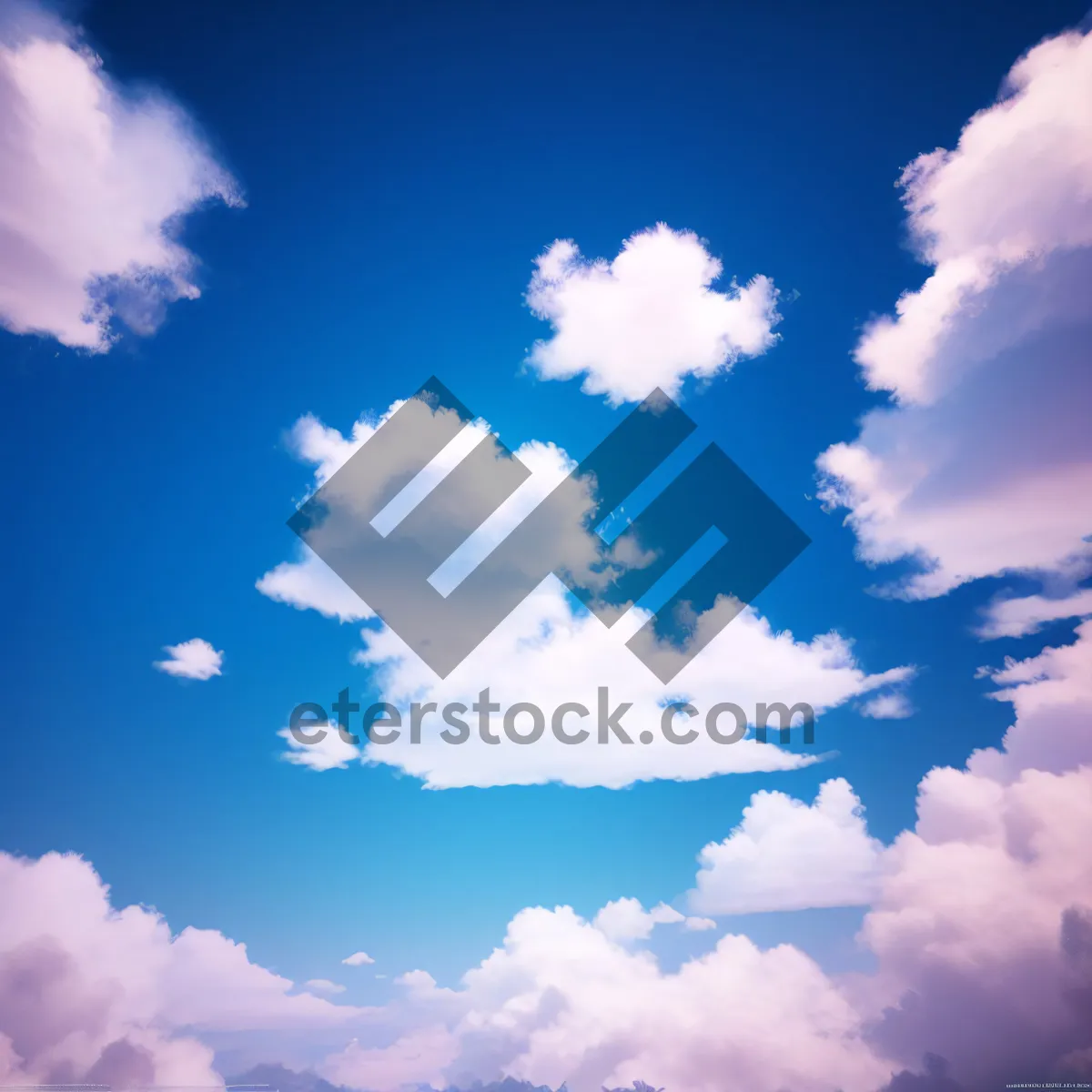 Picture of Blissful Sky: A Serene Cloudscape on a Sunny Summer Day