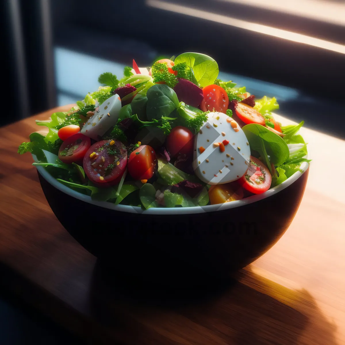 Picture of Healthy Berry Salad Bowl with Fresh Fruit and Vegetables