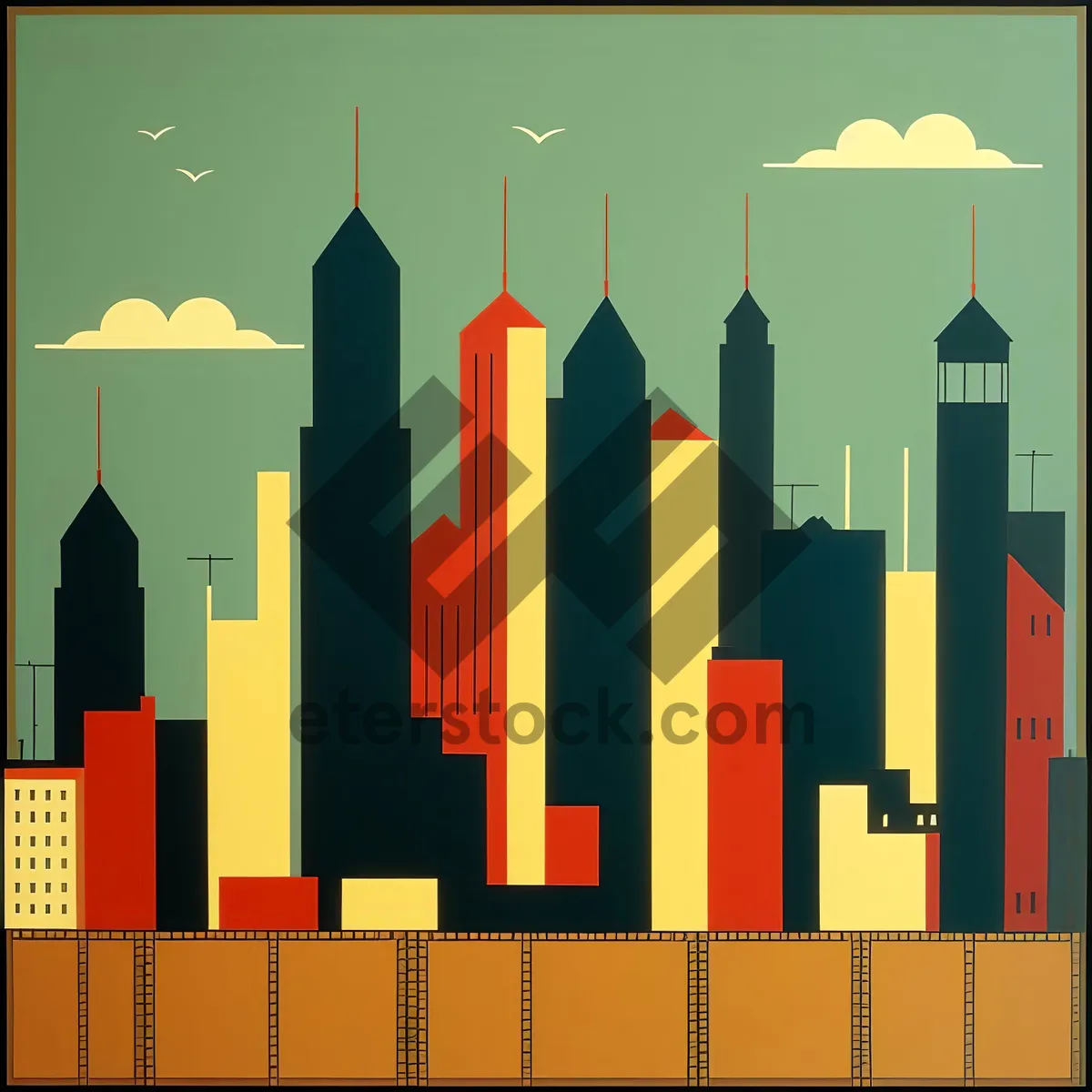 Picture of Vibrant Rainbow Pencil Sketches for Artistic Education