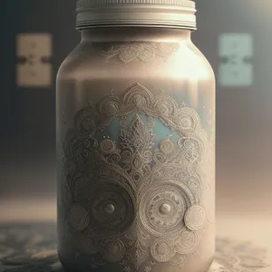 Fresh Glass Bottle with Natural Salt
