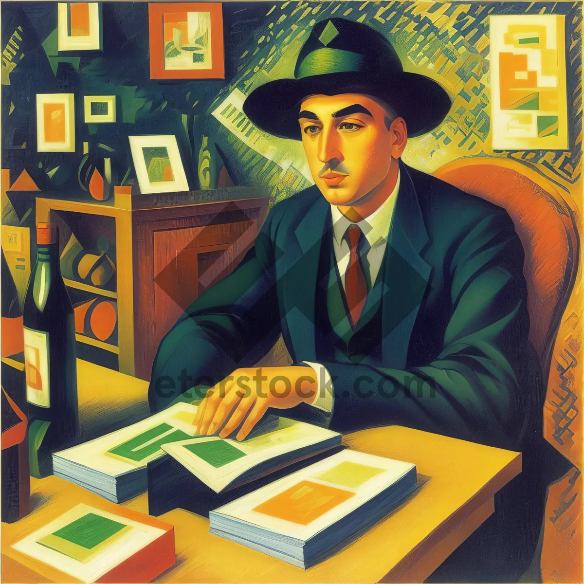 Picture of Professional man working on laptop in corporate office setting