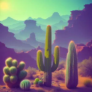 Spectrum of Saguaro: Majestic Desert Sunset