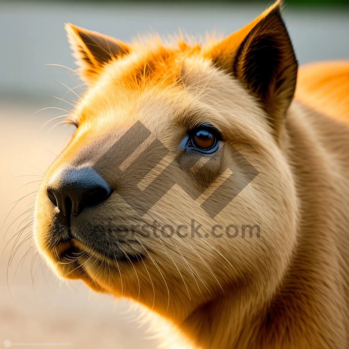 Picture of Wild Cat Predator: Majestic Lioness with Fierce Gaze