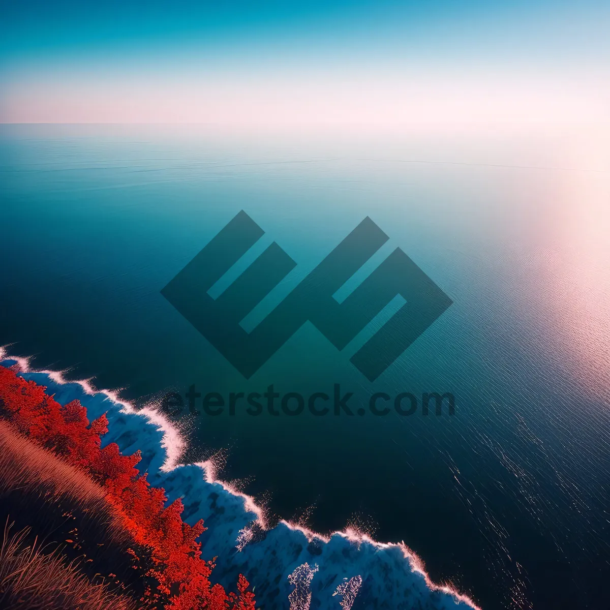 Picture of Colorful Fractal Sky Reflection on Water