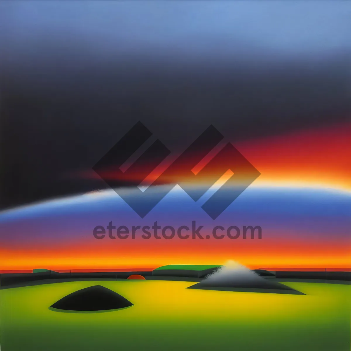 Picture of Majestic Sunset over Rolling Countryside