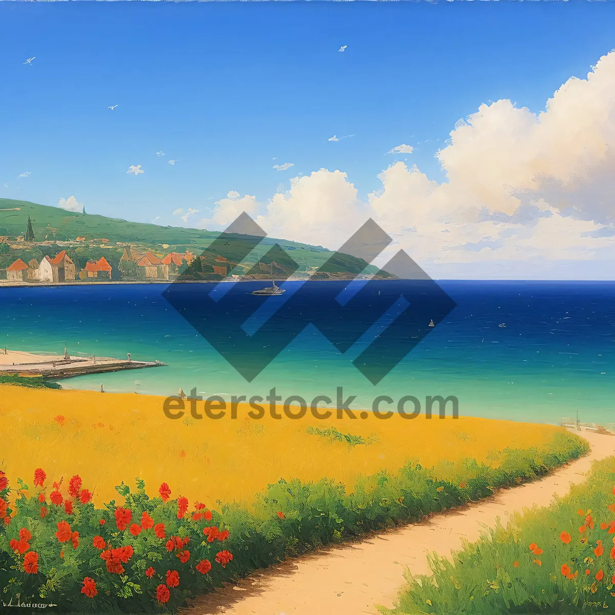 Picture of Serene Tropical Paradise by the Shore
