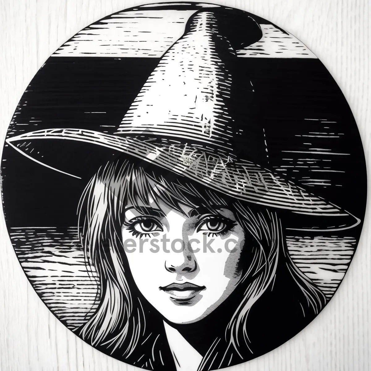 Picture of Black Sombrero Hat Art on CD