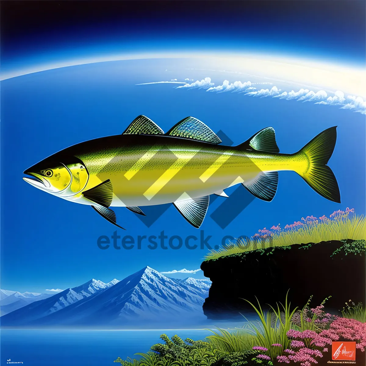 Picture of Tropical Tuna in Underwater Marine Aquarium