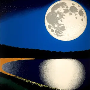 Night Sky with Illuminated Earth and Stars