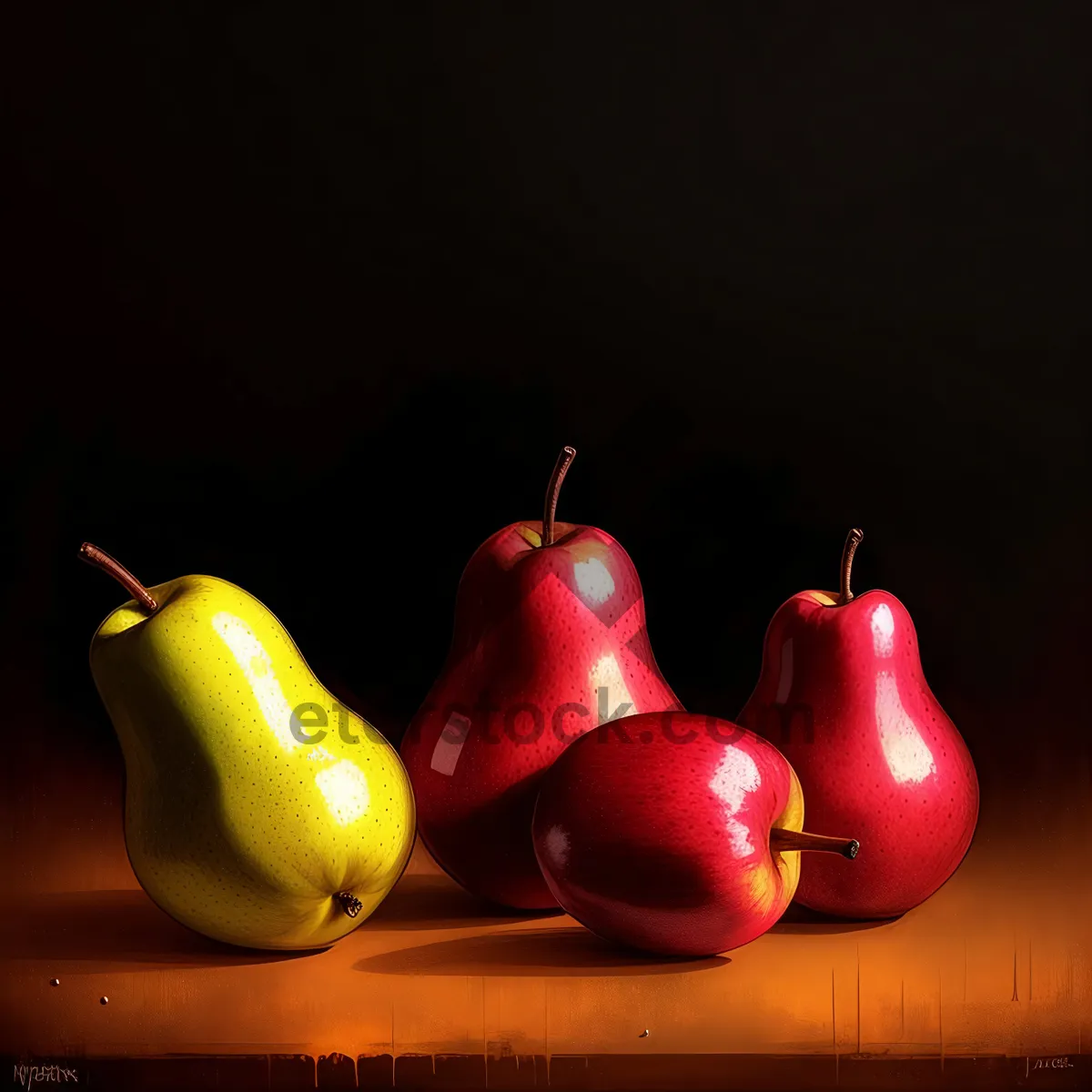 Picture of Fresh and Healthy Pear, Apple, Tomato Salad