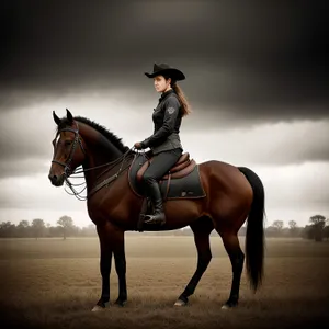 Wild West Riding: Majestic Horse in Equestrian Sport