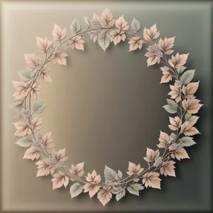 Vintage floral border art with decorative ornament