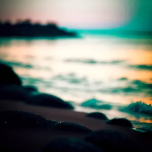 Serene Sunset Over Ocean's Horizon