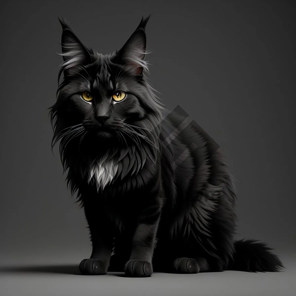 Picture of Gray Coquette: Adorable Tabby Cat with Striped Fur and Curious Eyes