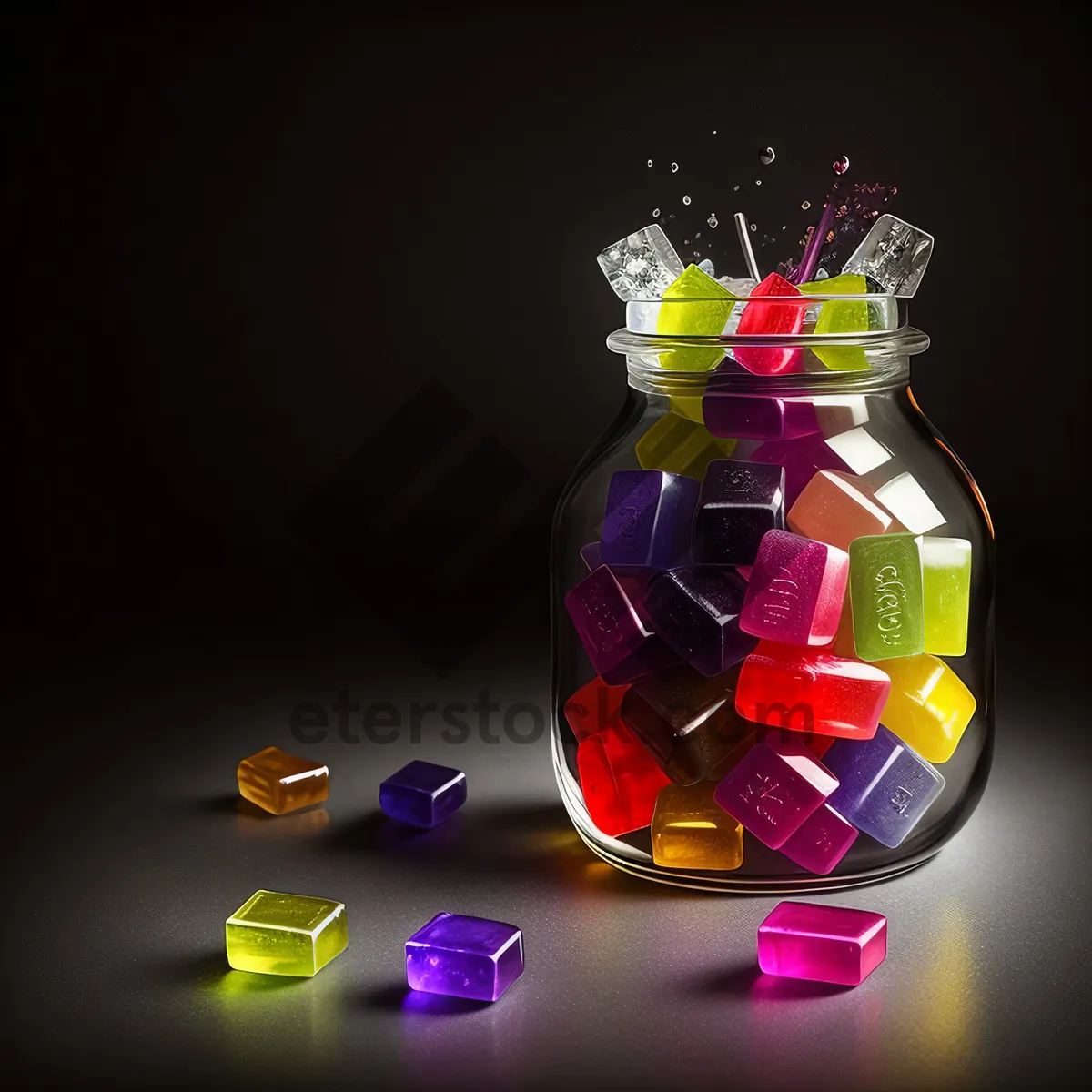 Picture of Vibrant Perfume Bottle in Playful Colors