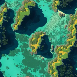 World's Coral Reef Archipelago: Underwater Texture