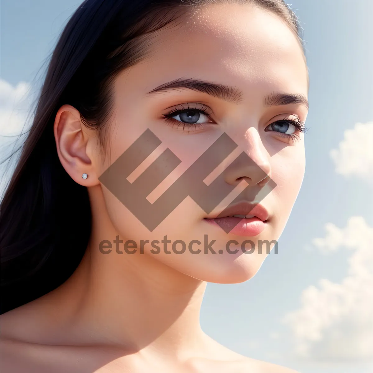 Picture of Beautiful Model with Flawless Skin and Attractive Features