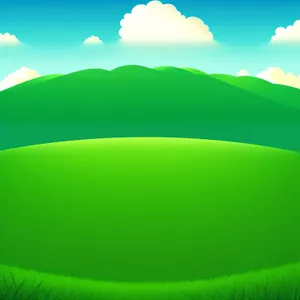 Vibrant Summer Sky Over Meadow