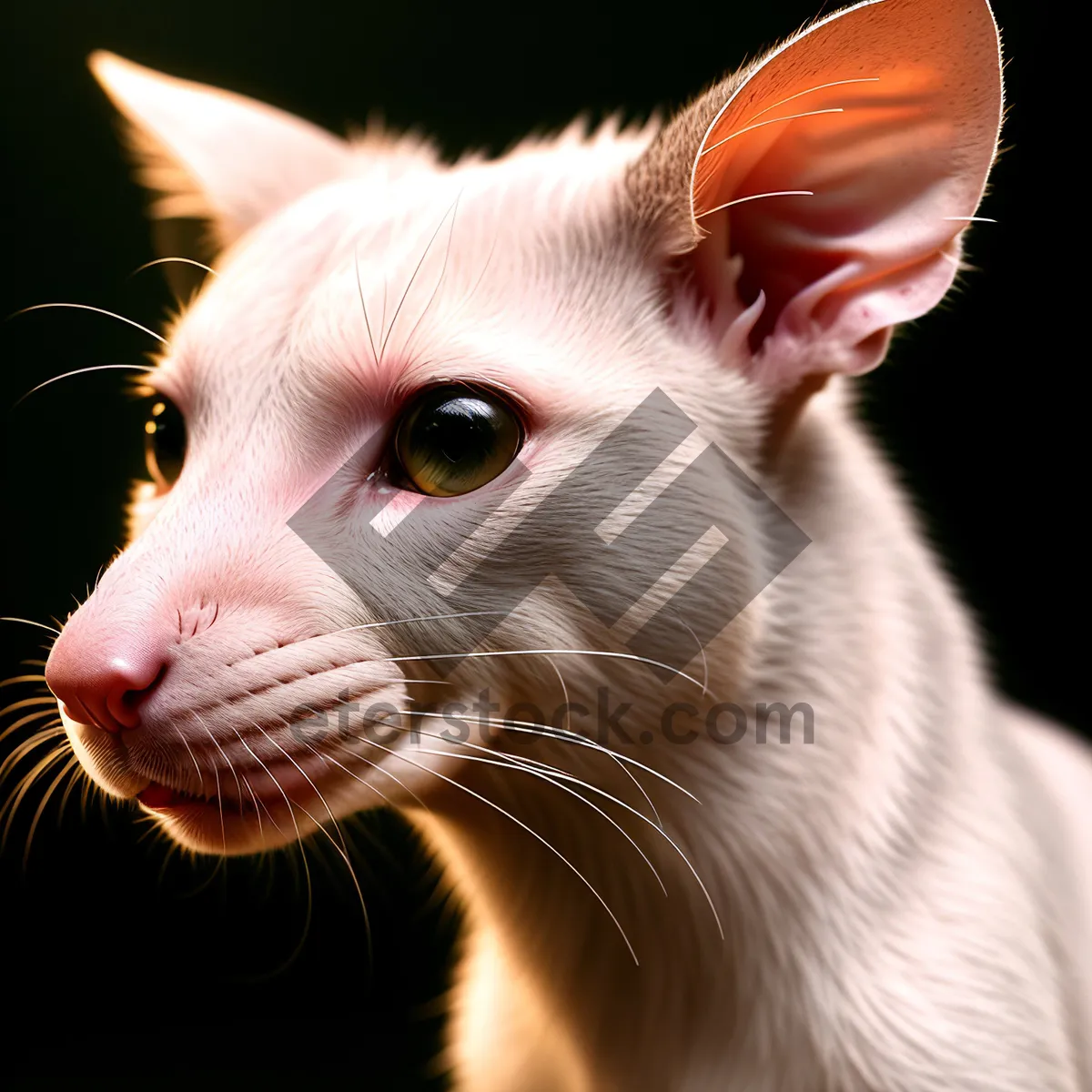 Picture of Adorable Kitty with Whiskers and Cute Eyes