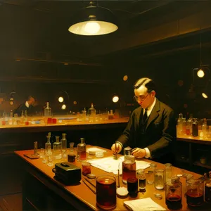 Professional waiter serving drinks in restaurant