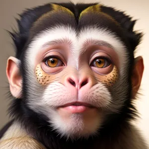 Captivating Primate Portrait - Wild Monkey with Expressive Eyes