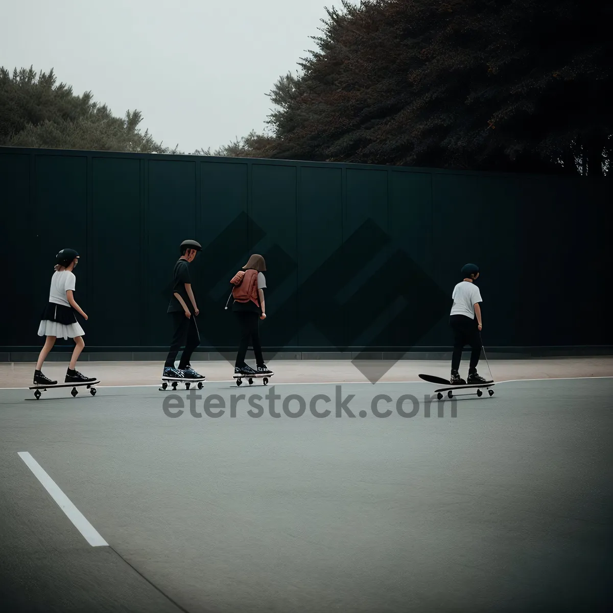 Picture of Active Athlete on Unicycle, Mastering Balance and Speed