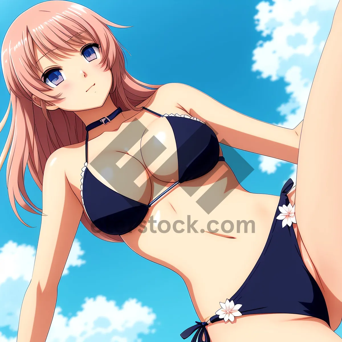 Picture of Fun-loving Cartoon Character under the Sexy Moonlight