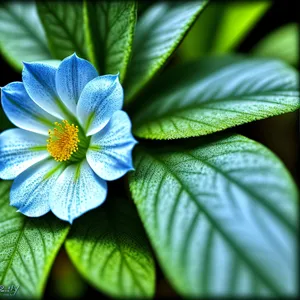 Vibrant Yellow Water Speedwell Blooming in Summer