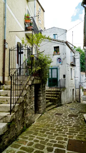 Ancient City Wall and Stone Houses