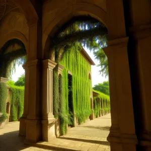 Architectural Beauty: Majestic Cathedral with Historic Arches