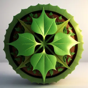 Lotus Leaf Gem: Exquisite Plant Decor with Artful Pattern.