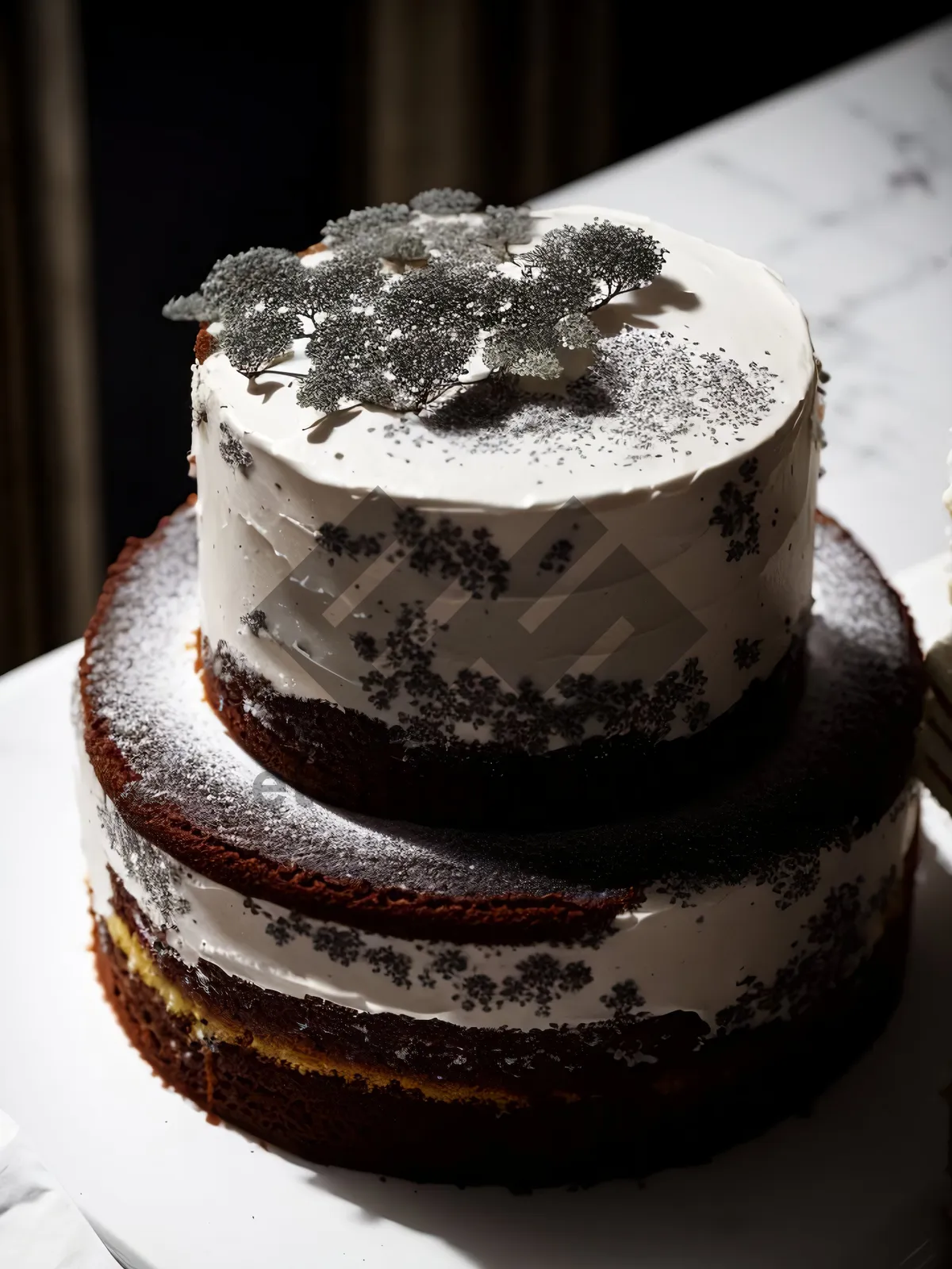 Picture of Gourmet Sweet Chocolate Cake with Cappuccino