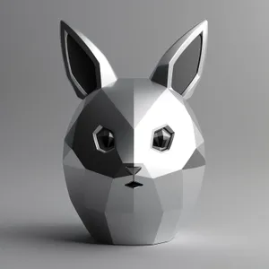 Cute Bunny Cartoon Icon with Happy Expression
