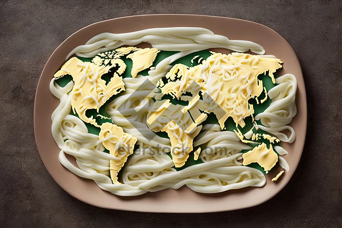 Picture of Traditional Chinese Dinner Plate with Tea Cup and Utensils